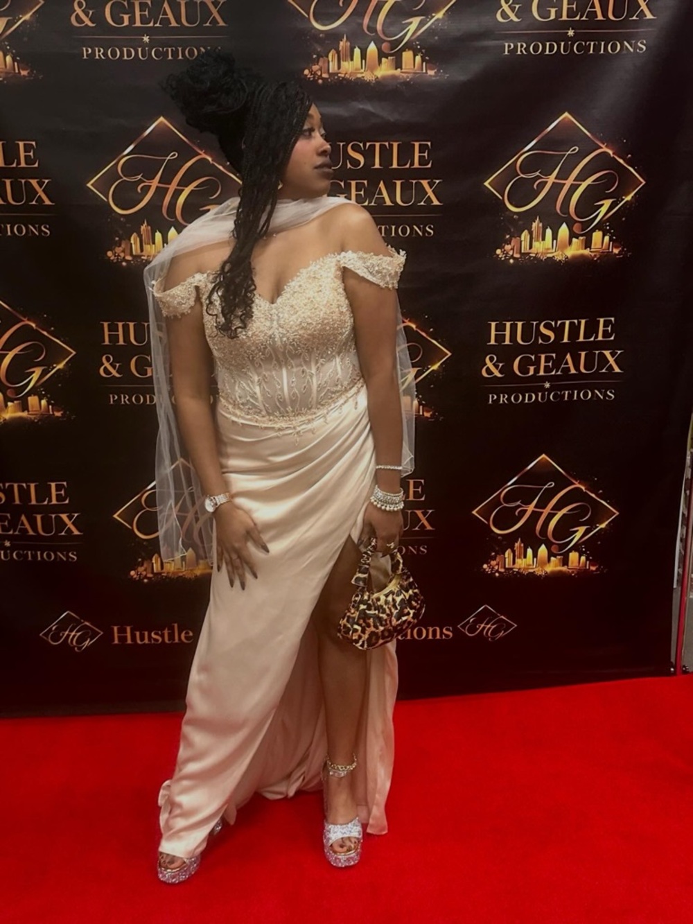 ADORA Ivory Off-Shoulder Prom Dress